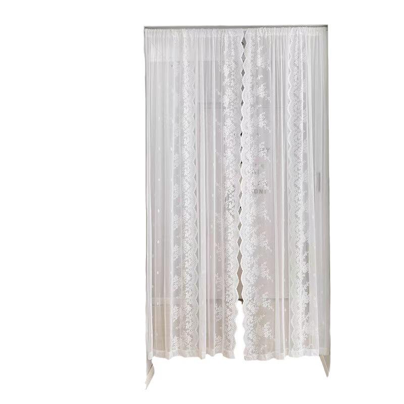 Door Curtain Princess Wind Dream Screen Curtain Balcony Living Room Study Dining Room White Window Screen Door Curtain Partition
