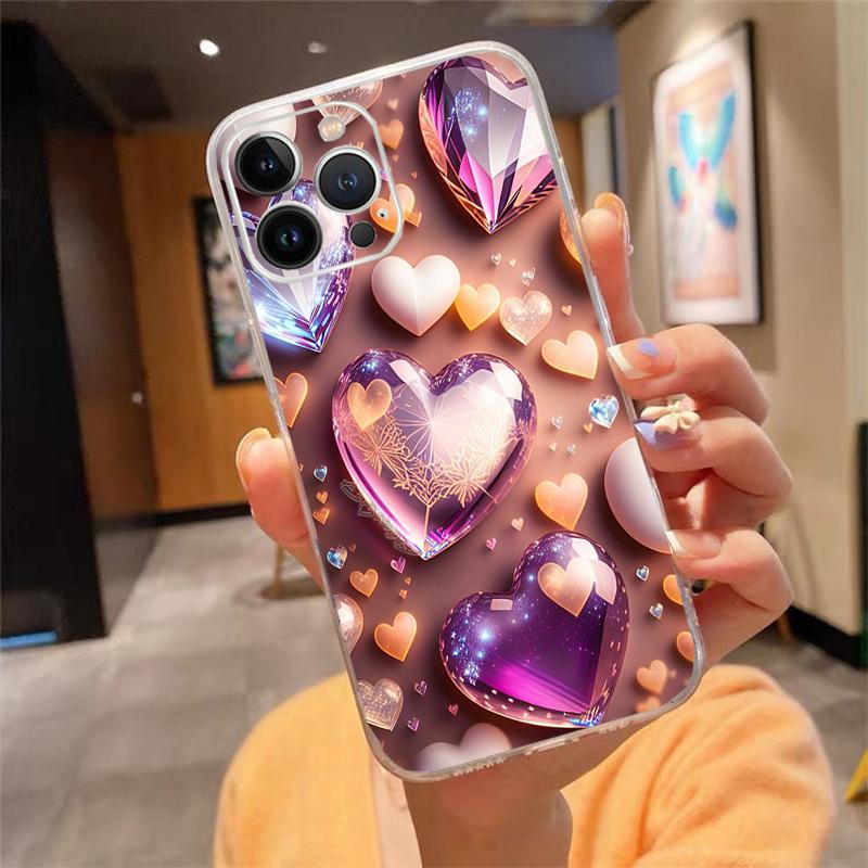 Phone Case For Iphone 17ProMax 17 Pro Air 16 15 14 13 Pro Max 16 15 14 13 Pro 15Plus Love Pink Heart