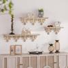 Carved Display Shelf Distressed White Finish French Decorative Wall Ready To Hang for Photo