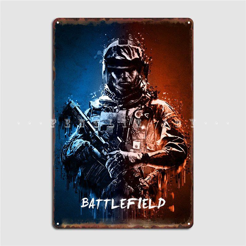 

Постер Battlefield, металлическая доска, клубный бар, кинотеатр, гостиная, Настенный декор, жестяная вывеска, постеры