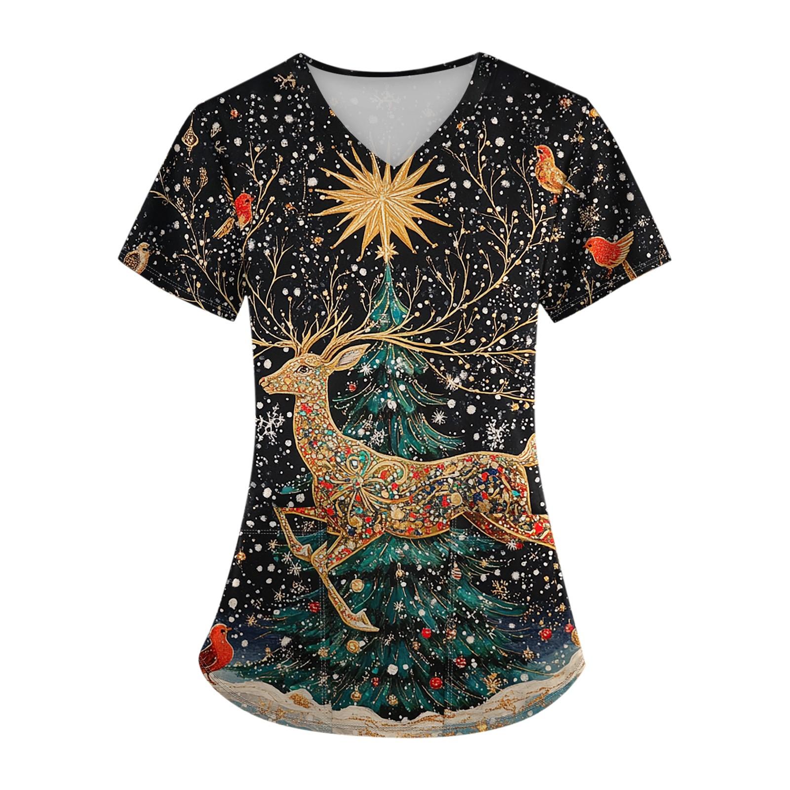 

Женский топ с карманом и коротким рукавом с крестом и V-образным вырезом M жёлтый