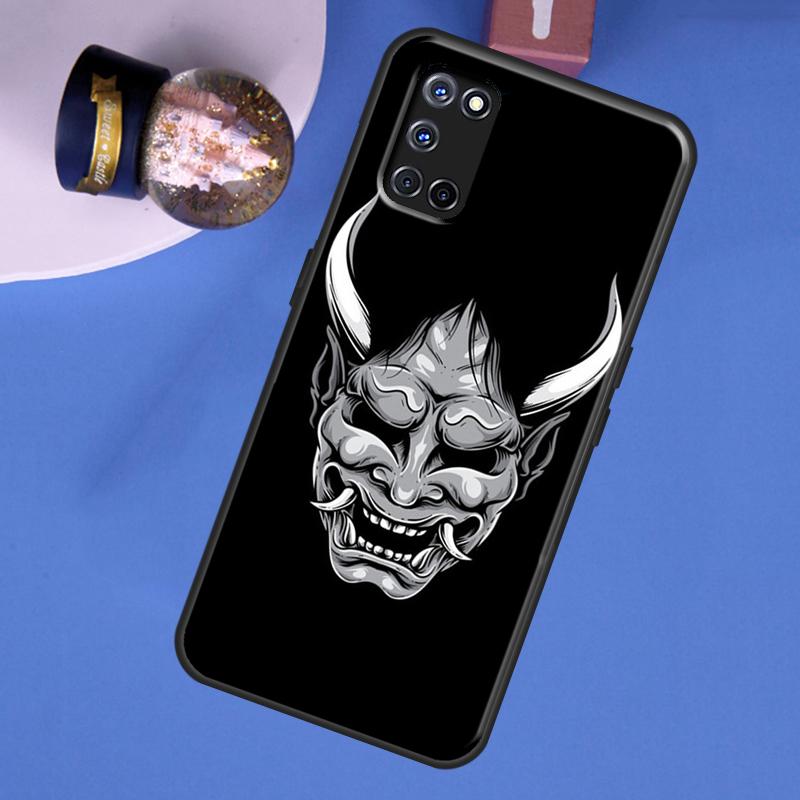 Hannya Demon Oni Phone Case For Oppo A15 A17 A40 A60 A80 A91 A74 A94 A54 A57S A18 A38 A58 A78 A98 A16 A76 A96
