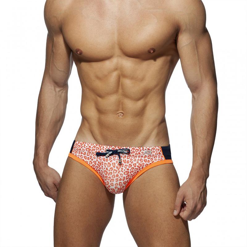 1Pc Beach Swimsuit Summer Dressing Swimming Trunks Sexy Men's Trend Lace Triangle Shape Digital Printing