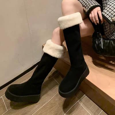 Thick-soled Snow Boots for Women, New Style Cotton Shoes, Anti-slip Over-knee Boots, High Boots