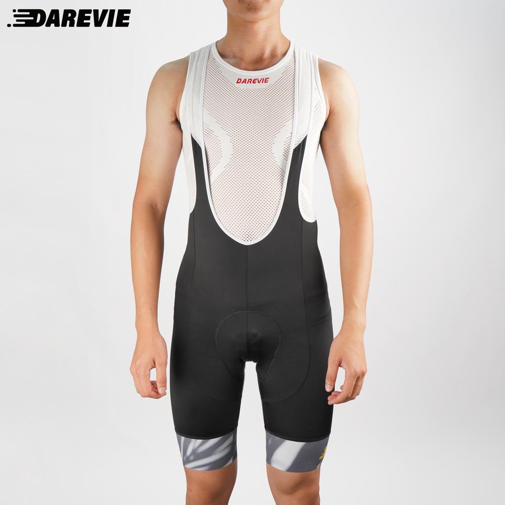 DAREVIE Herren Radhose Trainingslevel Radsportset Trägerhose Herren Radsport 80kg/m³ Polster Atmungsaktive Träger-Radhose Mann