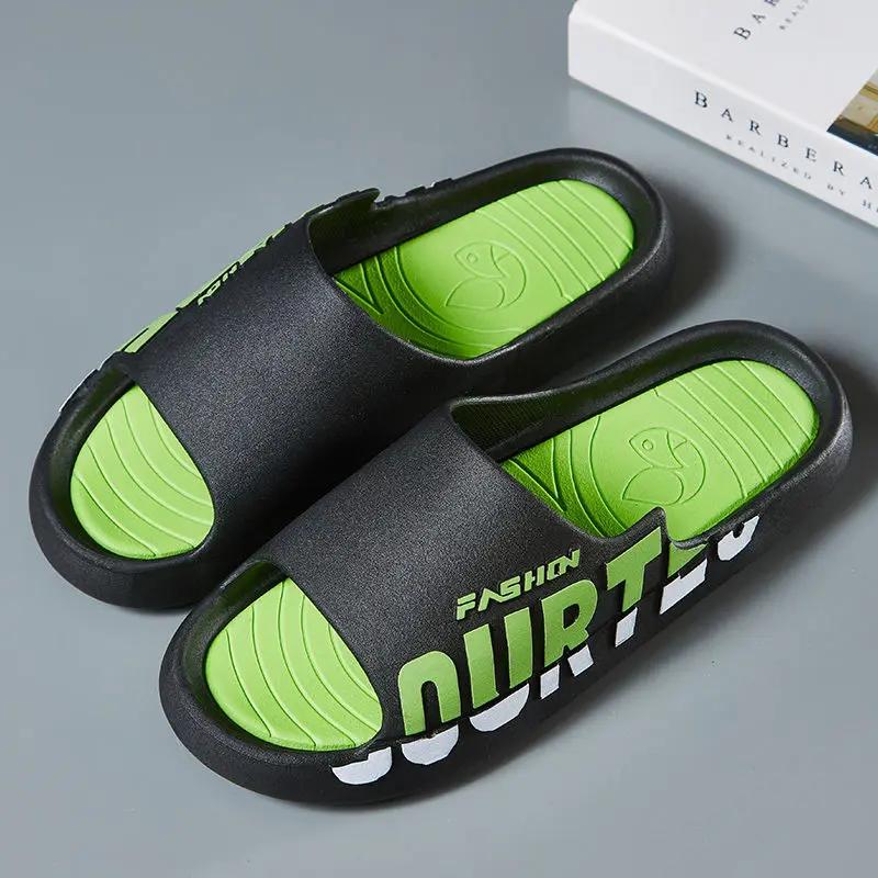 FashionMen's Shoe House Slip-resistant Slides Walk Around Home Indoor Flat Fun 2024 Fashion Male Slipper Original Casual Summer Sale