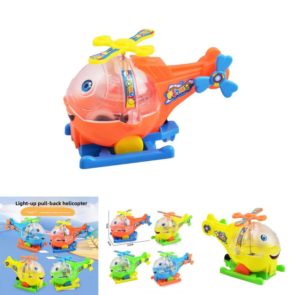 Childrens Light Up Flying Airplane Pull String Toy With Rotating Led For Education And Play
