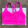 Solid Color Women Cross Back Bra Fitness Underwear Soft Fitness Sport Bra Top Gym Yoga Athletic Workout With Chest Pad