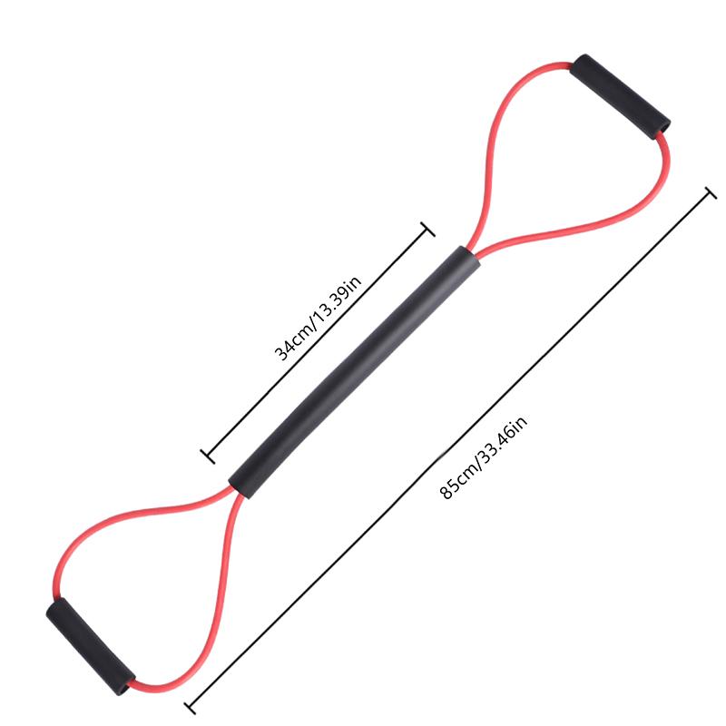 8-Shaped Tension Rope Rubber Resistance Band Exercise Elastic Band With Handles Boxing Tension Belt For Leg Thigh Home
