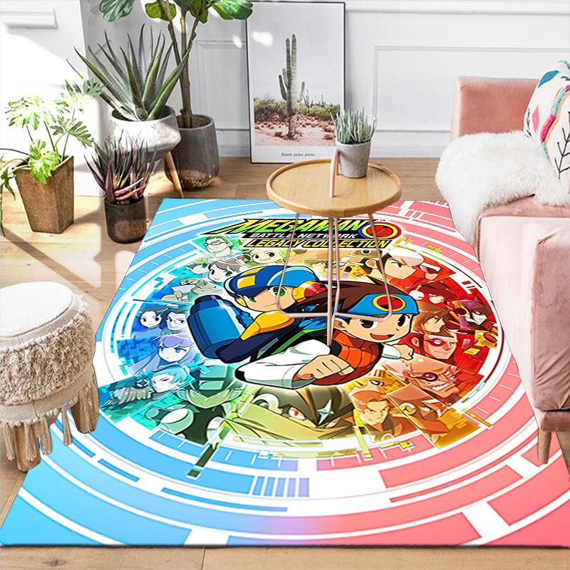 1Pc Megaman Legacy Collection Rug, Office Carpet Indoor Outdoor Doormat, Non-Slip, Comfortable, Living, Christmas Halloween, Xmas Gift N1350