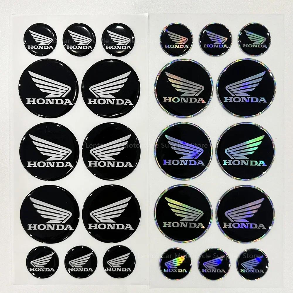 BXK3 3D Car Logo Stickers Suitable for Honda Motorcycle Reflective Waterproof Motorcycle Racing Decorative Soft Adhesive Stickers