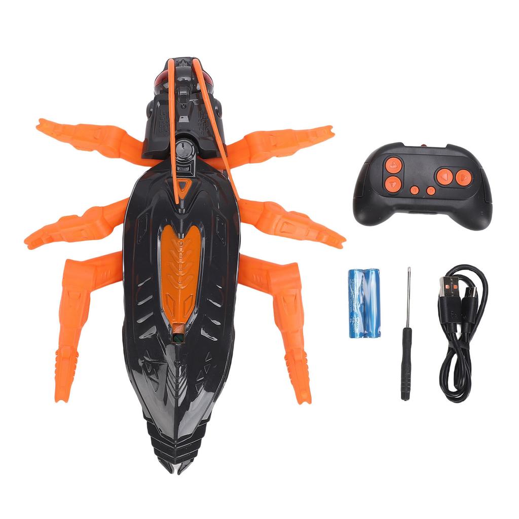 2.4G Wireless Wall Crawler Remote Control Robot Kids Toys Wall Crawling RC Animals STEM Educational Toy with LED Lights Cockroach