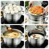 Nerezový parní hrnec s velkou kapacitou: Protiopaření, Vícevrstvý design pro vaření & dušení