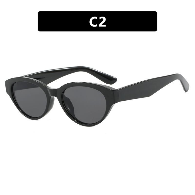 New fashionable cat-eye sunglasses for men and women, sophisticated minimalist casual outdoor versatile European and American UV-blocking sunglasses