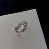 Zirconia Diamond Geometric Heart Open Ring - Fresh High-end Jewelry for Index Finger