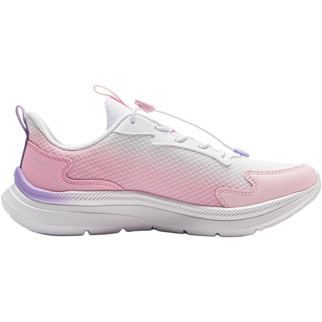 Li Ning Running Series Comfortable Versatile Shock Absorption Rebound Low-Top Kids Running Shoes Kids Running Shoes Light-Pink Purple YKFV204-2