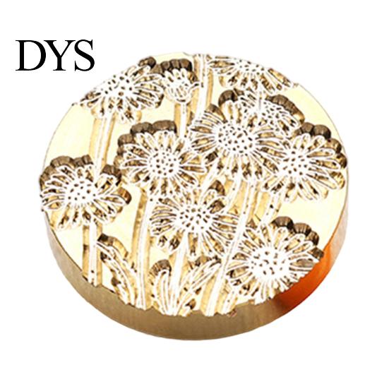 Miniature Seal Stamp Head Lily Floral Brass Wax Head, Cute Plant Themed Engraved Botanical Sealing for Journal Card Gift Wrapping Wedding Invitation