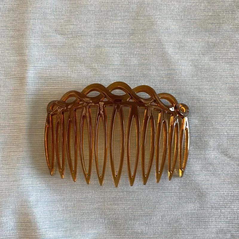 1/2PCS Vintage Woven Plastic Hair Comb, 11 Teeth Retro Figure-8 Hair Pin for Classic Bun and Updo Styling