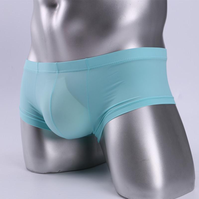 Men's Breathable Ice Silk Low Waist Boxer Briefs