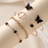 Elegantes mehrlagiges Schmetterlingsarmband-Set – Luxusschmuck im europäischen und amerikanischen INS-Stil für Damen