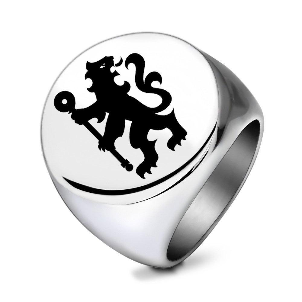Lion King Laser Engraved Stainless Steel Ring, 22MM, Men s Finger Ring. Size 10