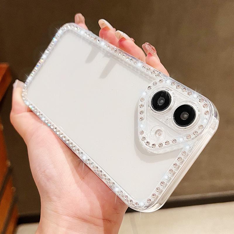 Crystal Glitter Diamond Clear Case For iPhone 17 Air 16e 16 14 15 Pro Plus 13 12 17 Pro Max 11 Transparent Soft TPU Phone Cover