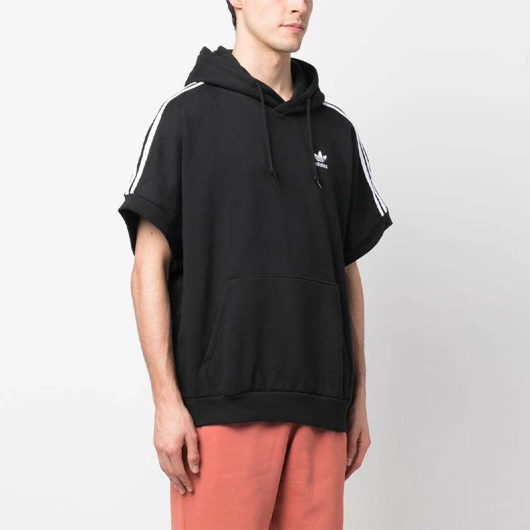 adidas Originals Trefoil Logo Kapuzenpullover Kurzarm Sweatshirt Herren sweatshirt Schwarz HS2068
