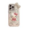 Rhinestone Bow Three-Dimensional Cat Mobile Phone Case For Iphone17Promax All-Inclusive Apple 15 Hard Case Light Luxury