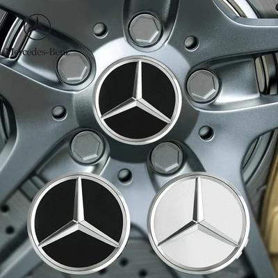 Car Sticker 2025 Hot For Benz 4Pcs 75MM Car Wheel Center Hub Caps AMG Wreath For Mercedes Benz GLE GLK SLK CLA CLK W203 W204 W20