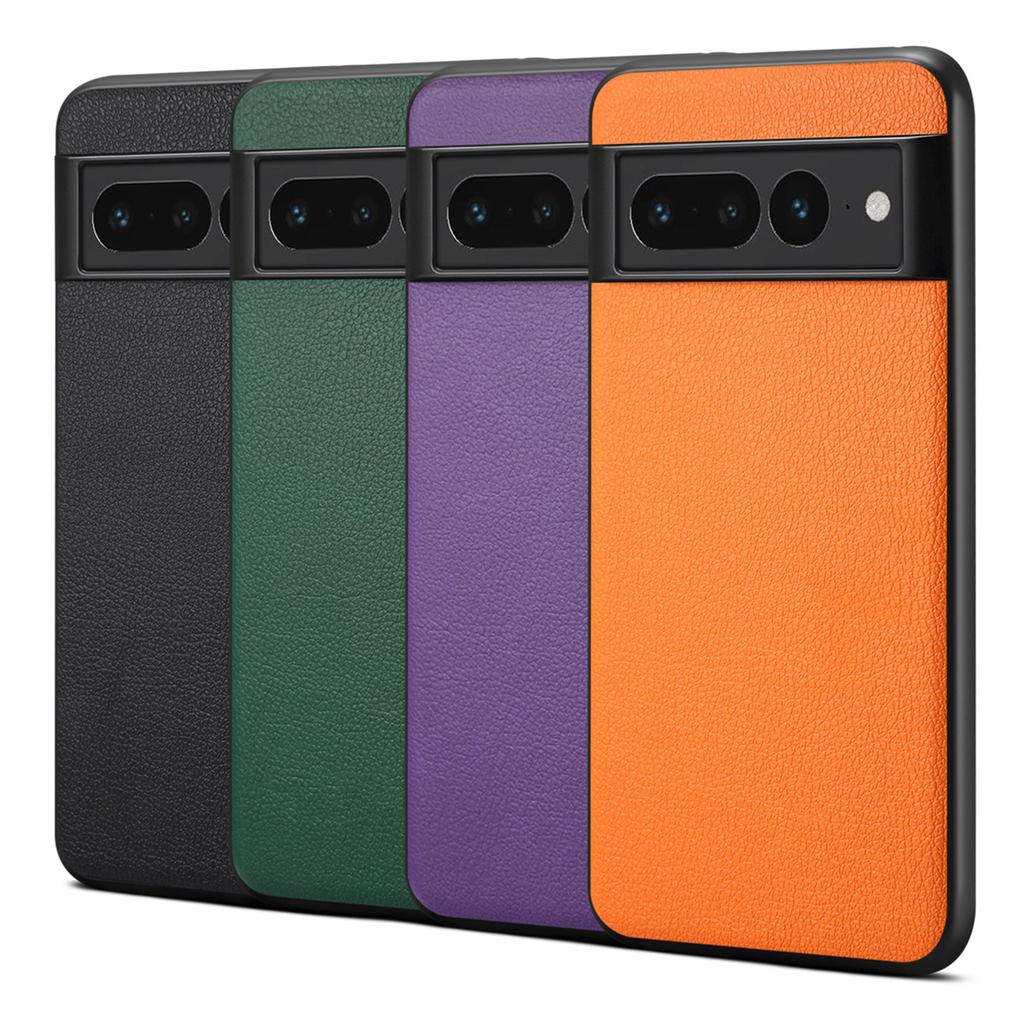For Google Pixel 7 Pro 5G Case Calf Texture Anti-Scratch PU Leather Phone Back Cover