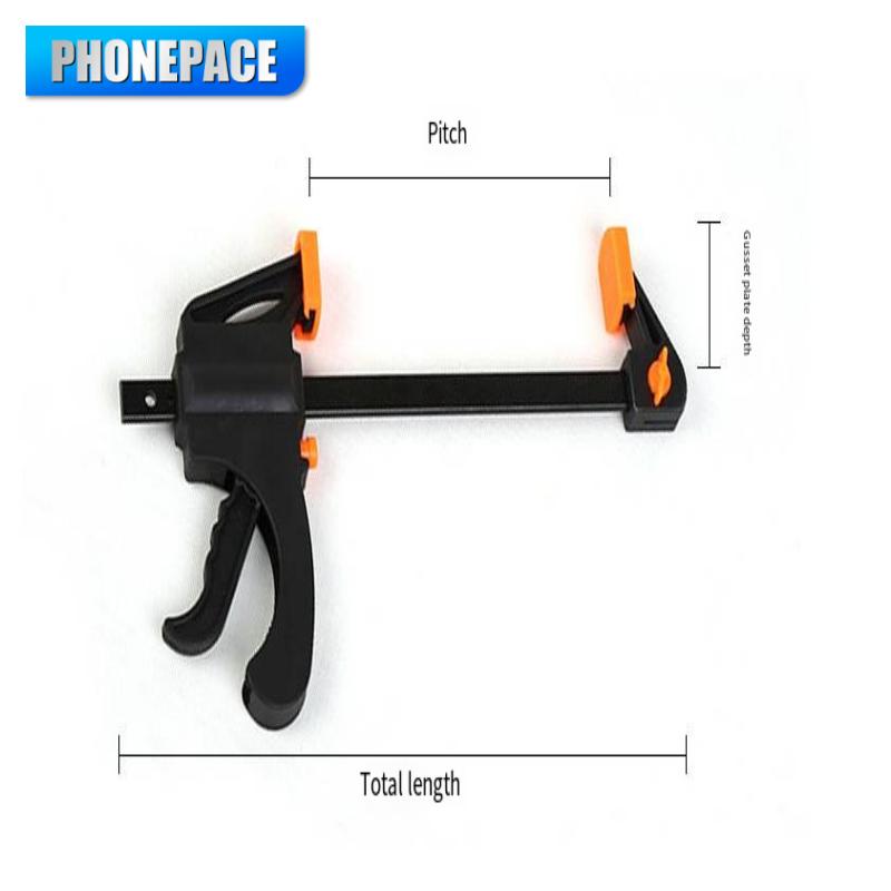 

5/2 Piece 4 Inch Ratchet Release Clip Set, Solid Fast Woodworking Work Bar Clamp for DIY Carpentry & Cabinet Making 2pc