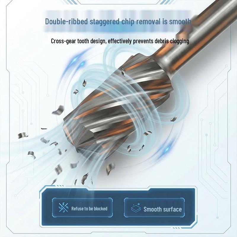 Hard Steel Rotary File Drill Bit for Metal and Woodworking, Grinding, and Deburring