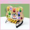 Montessori Wooden Led Light Busy Board For 3-year-olds Flashing Buttons And Switches Educational Sensory Toy