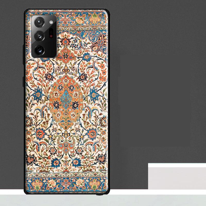 Persian Carpet Floral Pattern Case For Samsung Galaxy S25 Ultra S23 S22 S21 S24 Ultra S9 S10 S20 Plus S24 FE Phone Cover