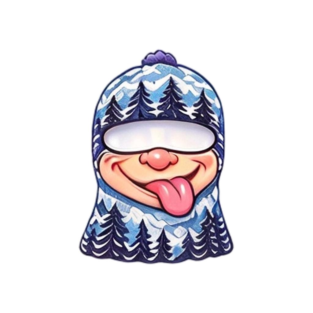 Novelty Old Man Face Ski 3D Full Print Full Face Winter Windproof, Sunglasses Not Included