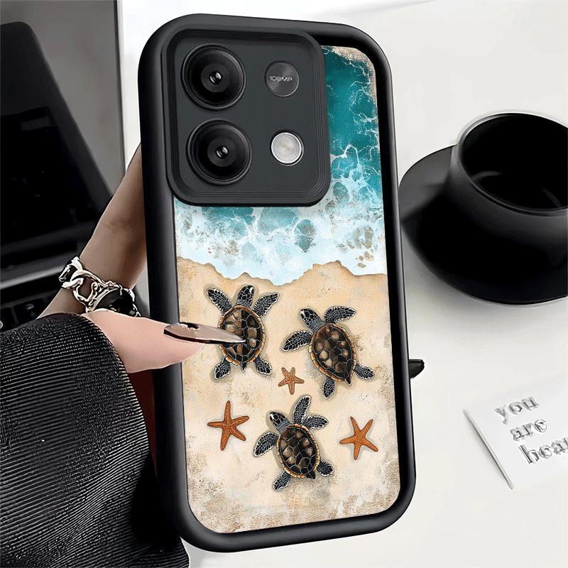 Summer Sea Turtle Cute Soft Phone Case for Xiaomi Poco X7 X6 X5 Pro X4 Gt X3 F7 Ultra M8 M7 Redmi 15C 15 14C 13 13C 12 12C 10 10