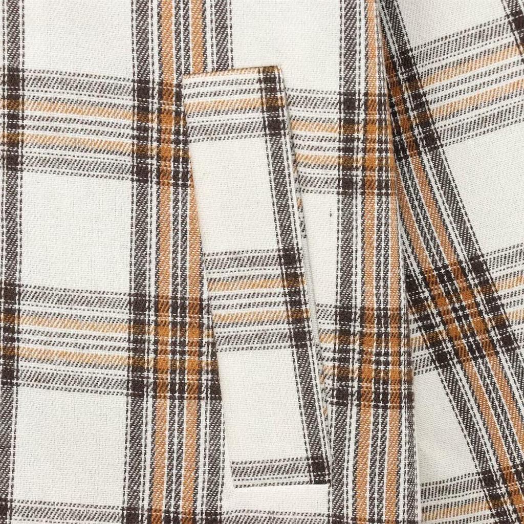 Spring 2025 Women's Versatile Plaid Lapel Short Jacket
