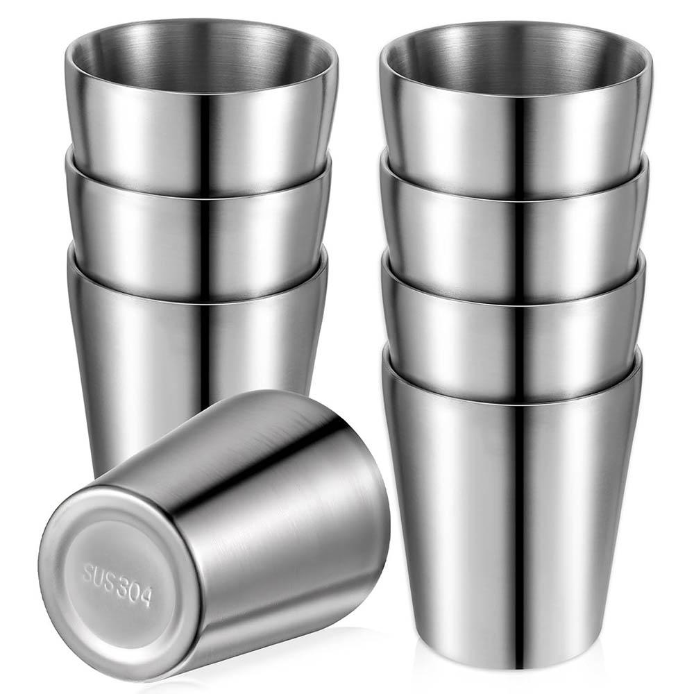 Edelstahlbecher doppelwandige Tumbler-Gläser stapelbare Gläser Metall-Trinkbecher isolierte Trinkgläser wiederverwendbar