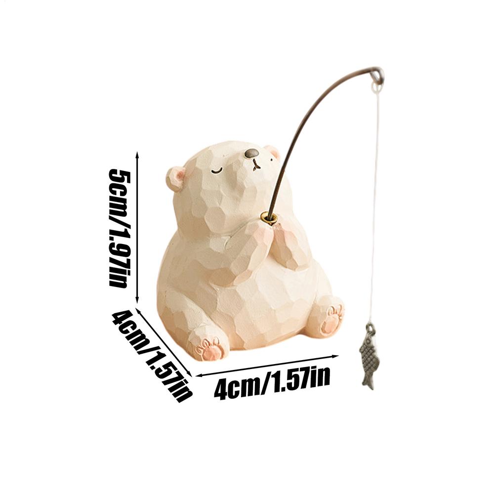 

Resin Animal Fishing Statues Craft Sculpture Miniature Figurines Fish Tank Ornaments Micro-landscape Aquarium Tanks Decor