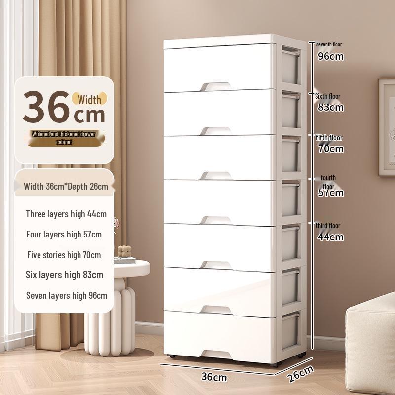 Five-Drawer Plastic Storage Cabinet for Household Organization