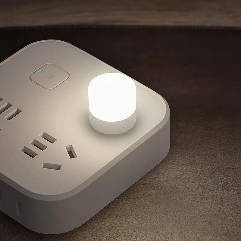 4pcs Mini USB Night Light Warm White Eye Protection Book Reading Light USB Plug Computer Mobile Power Charging LED Night Lamp