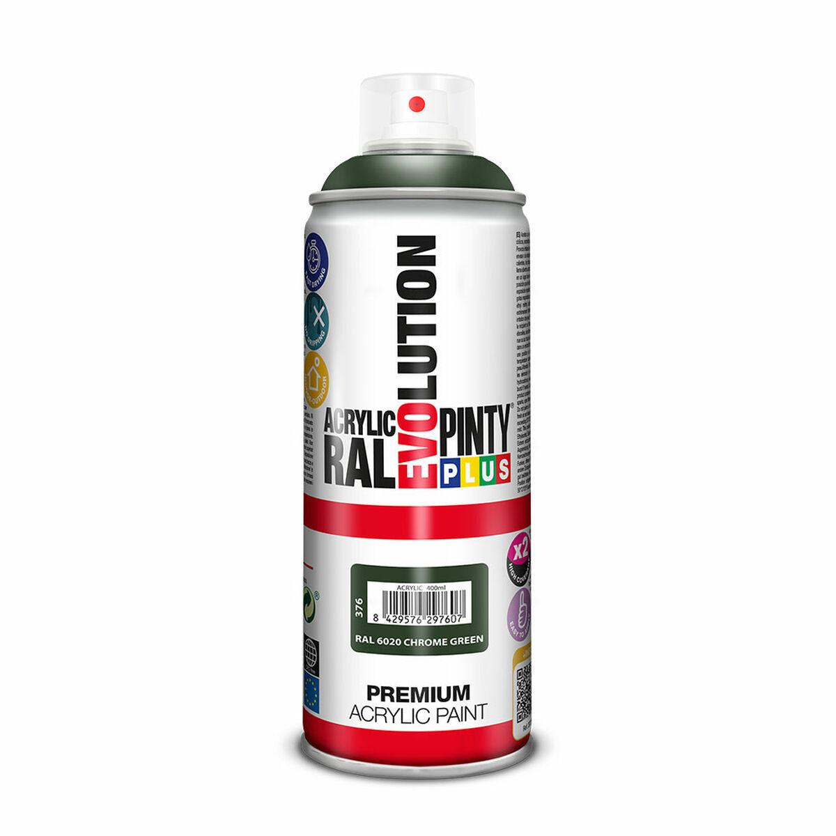 

Аэрозольная краска Pintyplus Evolution RAL 6020 Темно-зеленый 400 мл Хром