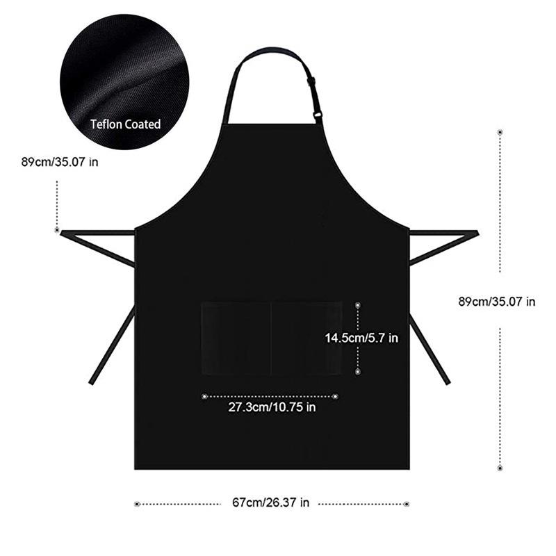 Canvas Waterproof Halter Apron - Modern Cafe Baking Apron with Logo