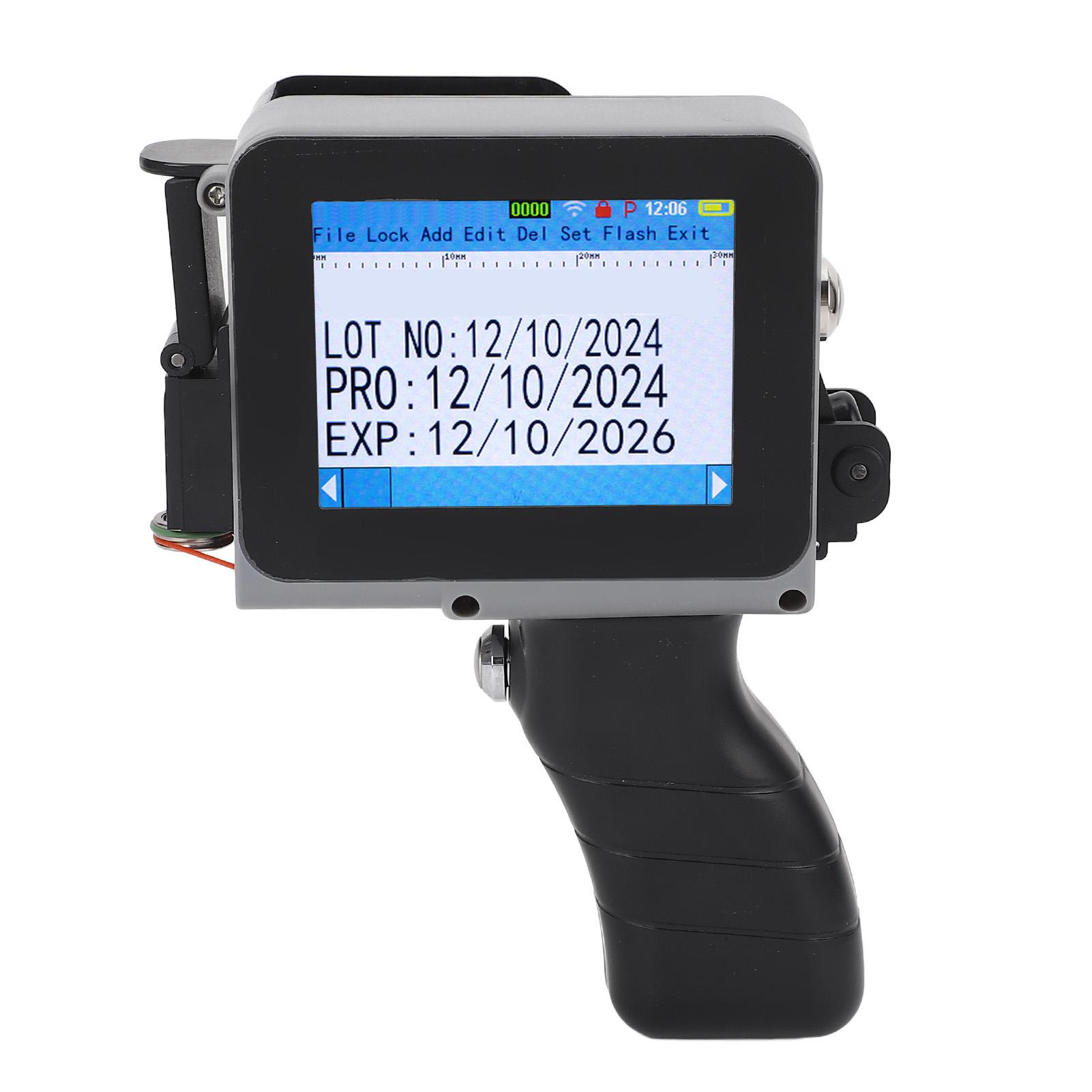 

Ручной струйный принтер с сенсорным экраном 12,7 мм, машина для печати штрих-кодов и дат, съемная ручка, 42 мл