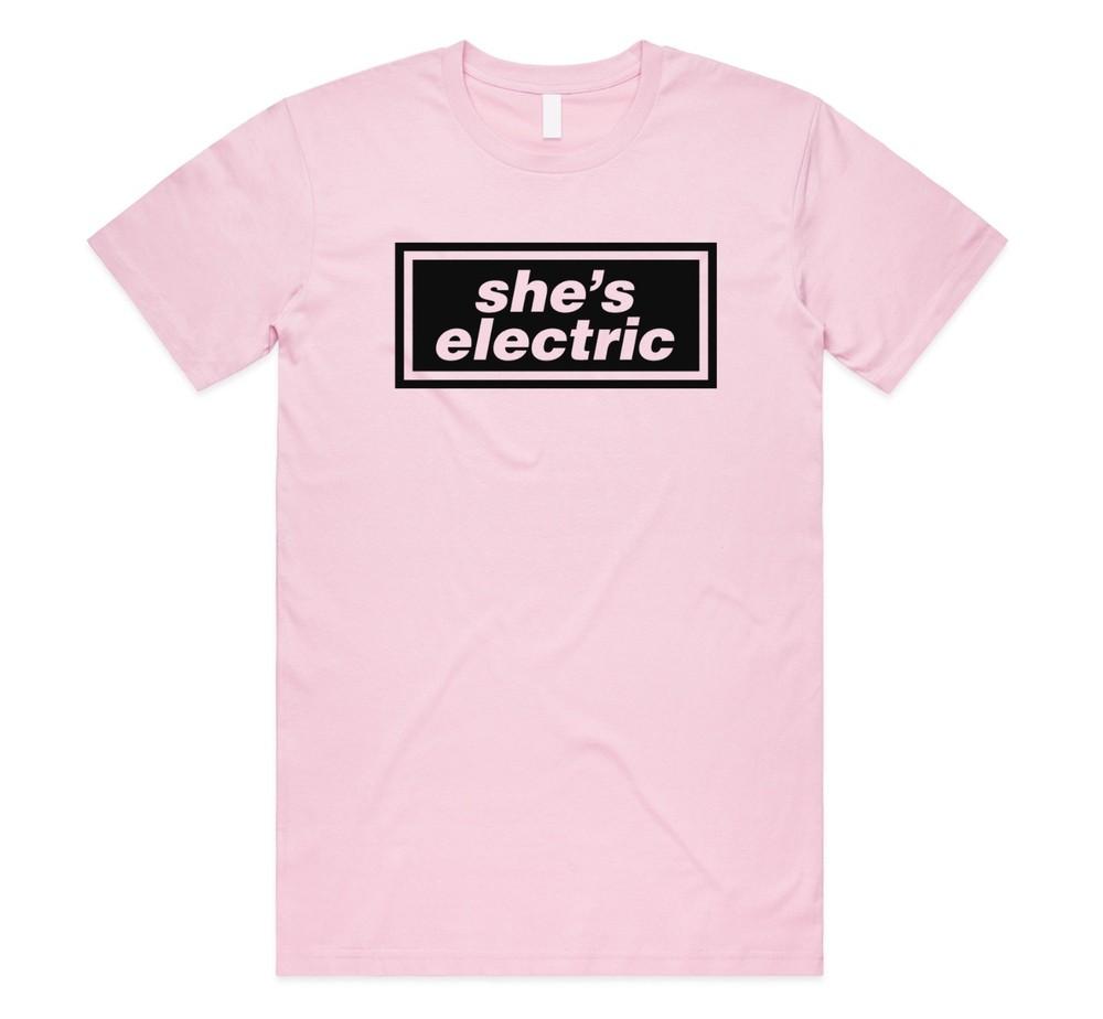 

She s Electric T-shirt Top 2025 UK Music Tour 90 s Britpop Men s Women s Unisex S