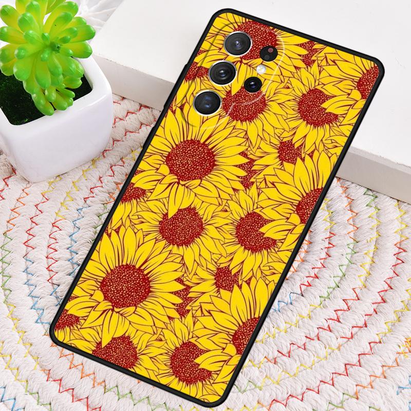Beautiful Yellow Sunflower Phone Case for Samsung Galaxy Note 10 Pro S26 Ultra S23 S24 FE S25 S21 S22 PLUS Shockproof Cove