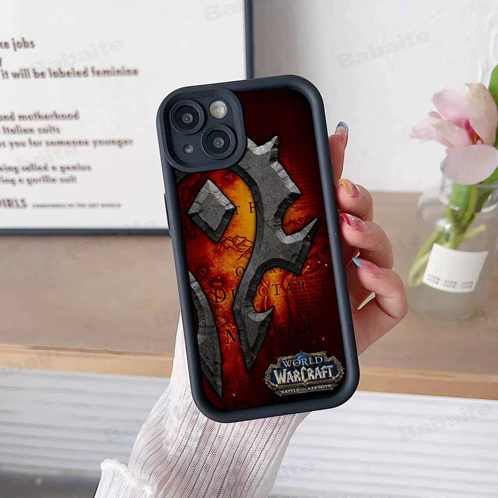 Game World Of Warcraft Silicone Soft Phone Case For IPhone 17 16 15 14 Plus 13 12 Mini 11 Black Cover