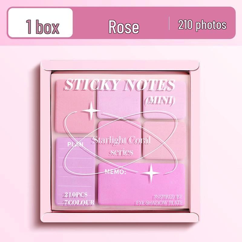 

Палетка теней для век и градиентные липкие заметки: Удобный многофункциональный офисный маркер для заметок