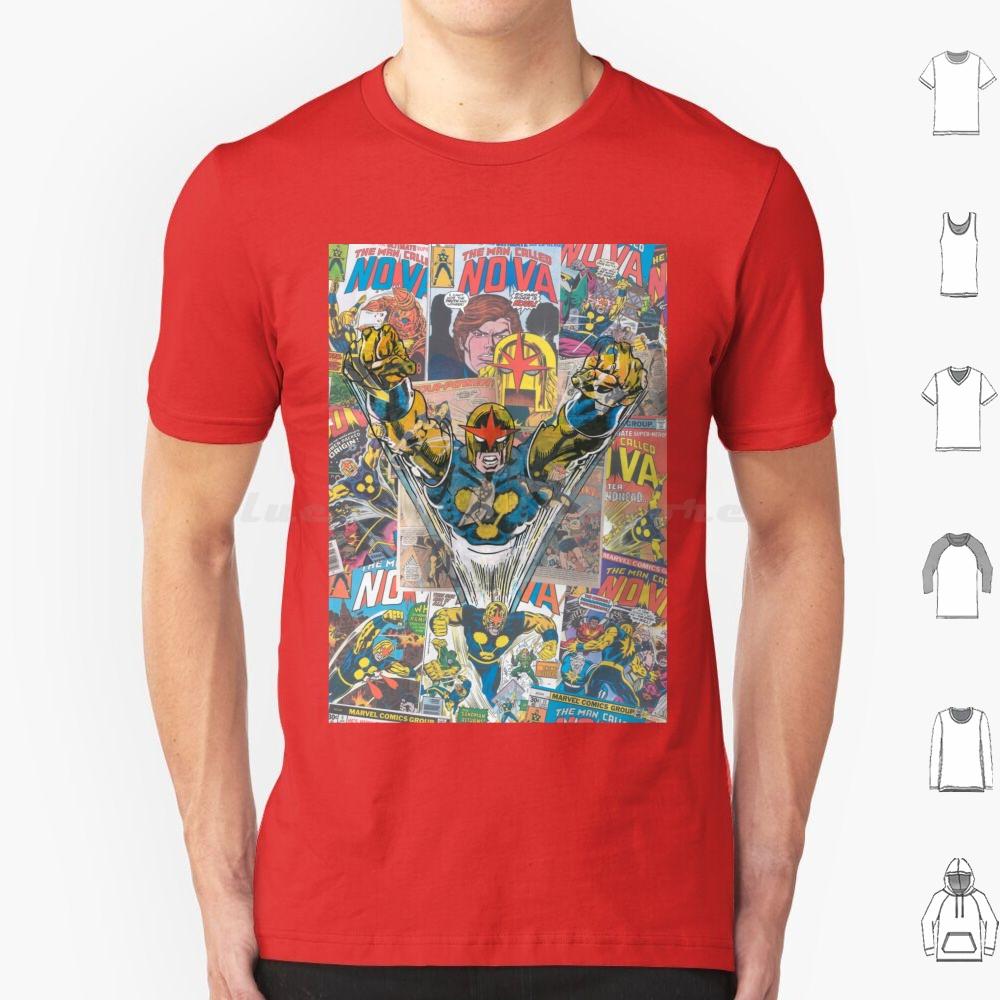 Vintage Comic Nova T Shirt Cotton Men Women DIY Print Vintage Comic Nova Superhero S