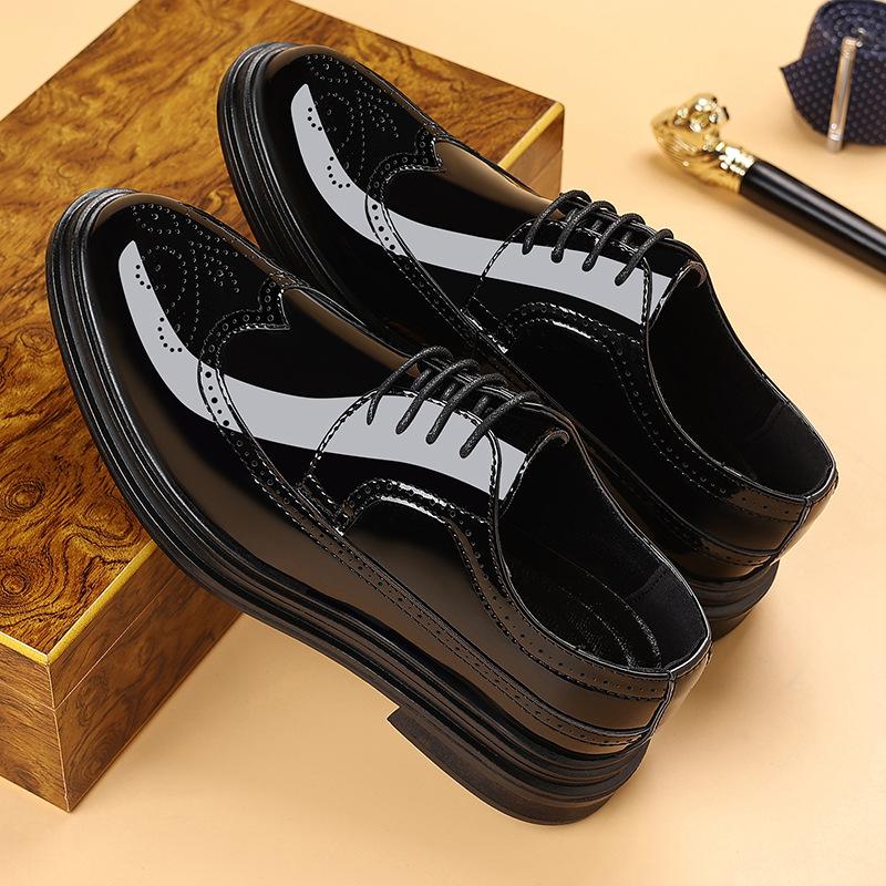 

Large size summer leather shoes men s 2025 new business dress Brock British casual men s shoes 48